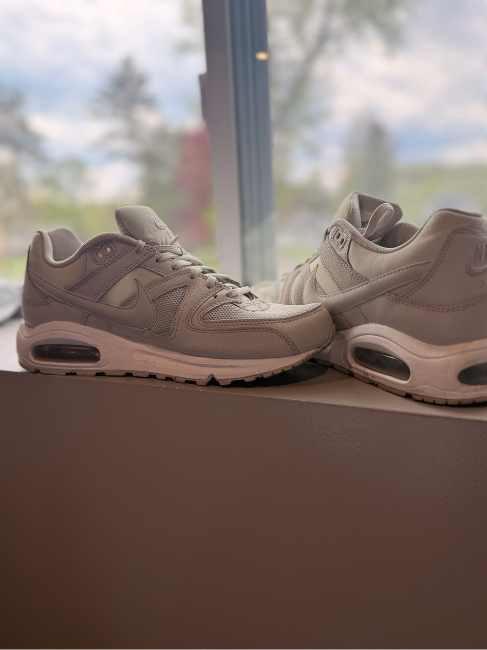 Nike Men’s Air Max Low-Top Sneakers in Light Gray/White